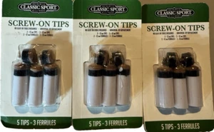 Puntas de taco de billar clásicas deportivas puntas atornilladas 15 puntas - 9 férulas - Imagen 1 de 2