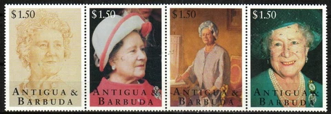 Antigua Stamp 1909  - Queen Mother 95th birthday Cover