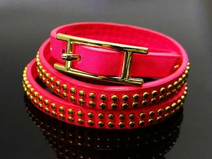 Pulsera envolvente colores neón 61 cm 3x cuero sintético, AA-11 - Imagen 1 de 11