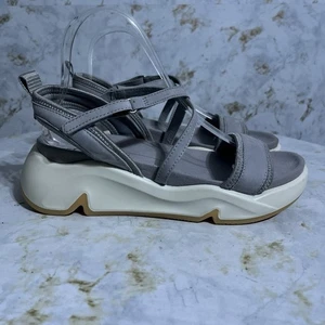 Scarpe donna Ecco 39 taglia 8M sandali infradito grossi in pelle grigia - Foto 1 di 14
