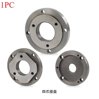 1PC Lathe accessories 100/125/160mm four jaw adapter plate C-type lathe flange  - Image 1 of 4