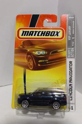 Lincoln Navigator Matchbox 2008 VIP Luxury azul oscuro nuevo en paquete diecast 1:64 Foto 1 de 3