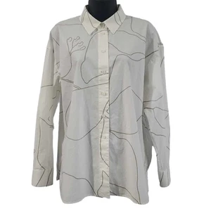 Lafayette 148 Button Front Top Small - Foto 1 di 6