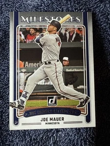 2025 Panini Donruss #20 Joe Mauer Milestones Insert Minnesota - Picture 1 of 2