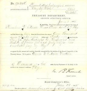 Bürgerkriegsurkunde - Zahlungsrückstände und Kopfgeldurkunde - Bild 1 von 4