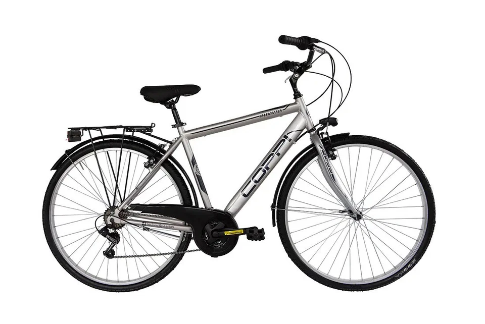CITY BIKE COPPI MNHATTAN 28 UOMO TZ500 21V ARGENTO - Immagine 1 di 1