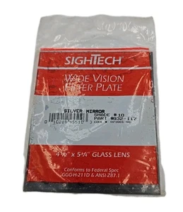 WELDERS FILTER PLATE LENS 4.5"x 5 1/4 SHADE # 10 SIGHTECH SILVER MIRROR  932-117 - Picture 1 of 6