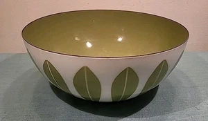 VTG Catherine Holm Lotus Enamel Bowl Green 11" - Picture 1 of 12
