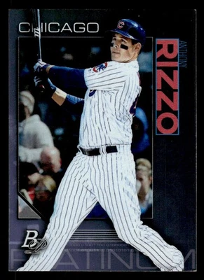 2020 Bowman Platinum #23 Anthony Rizzo Card Chicago Cubs - Image 1 of 2