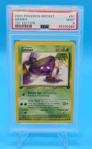Grimer, Poison Gas, Pokémon, Rocket, 1st Edition, PSA 9, 2000 - Picture 1 of 11
