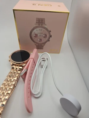 Rose Gold Smart Watch Women AMOLED Bluetooth Call Heart Rate Monitor New - Image 1 of 4