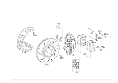 Rotor de freno de disco delantero original Mercedes-Benz 222-421-51-00 Foto 1 de 2