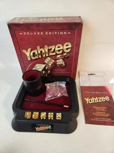 Vintage YAHTZEE DELUXE Edition Game Gold Dice 1997 by Milton Bradley  - Picture 1 of 5