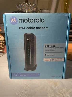 Motorola 8 By 4 Cable Modem,Model MB7220.New In Open Box. - Image 1 of 4