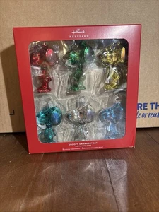Snoopy Glas Ornament 6er Set Hallmark Andenken 2023 The Peanuts Gang Neu - Bild 1 von 6