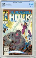 Incredible Hulk  #338  CBCS  9.6  NM+  White pages  12/87  Direct Edition