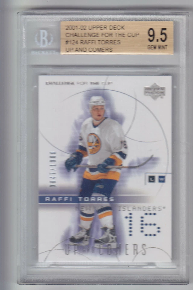 2001-02 UD CHALLENGE CUP RAFFI TORRES RC /1000 BGS 9.5 GEM MINT ROOKIE Islanders - Image 1 of 1