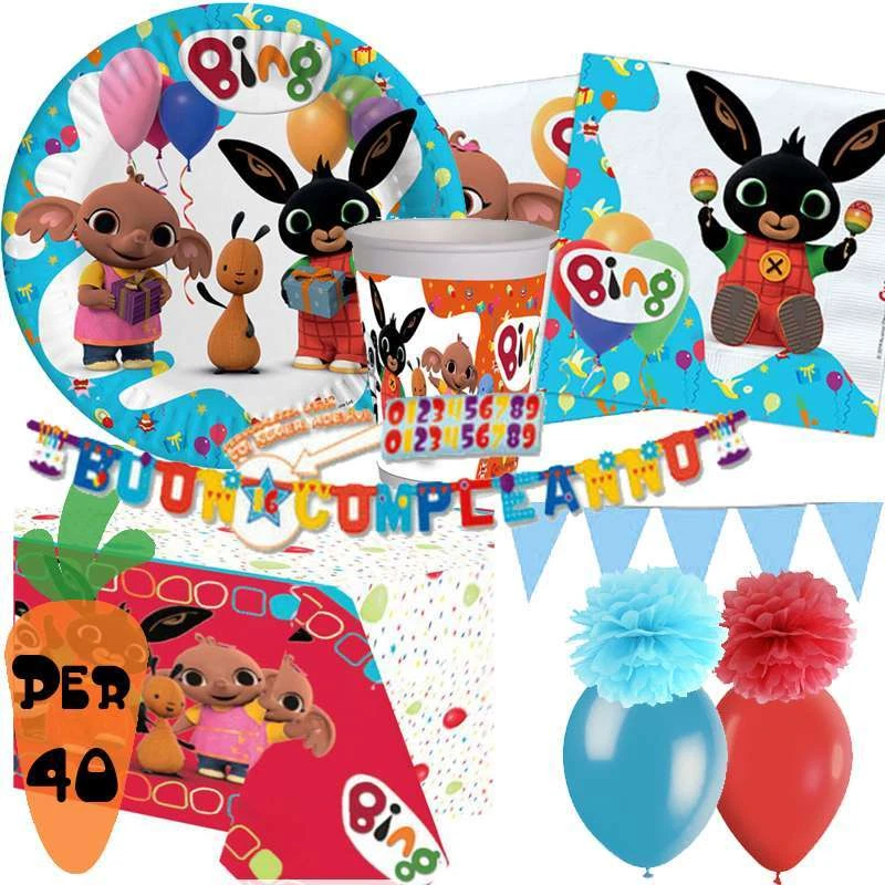 KIT N.55 BING NEW - COORDINATO TAVOLA CONIGLIETTO NERO - Immagine 1 di 1