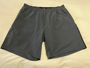 Rhone Lined Shorts Mens XL Gray Athletic Performance Zipped Pocket Stretch - Picture 1 of 8