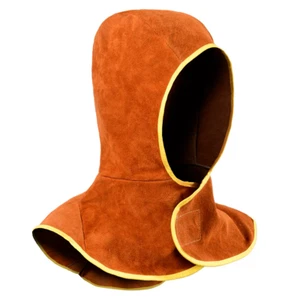 Capucha Para Soldar Soldador De Hombre Cuero Especial Aislante Proteccion Cuello - Photo 1/7
