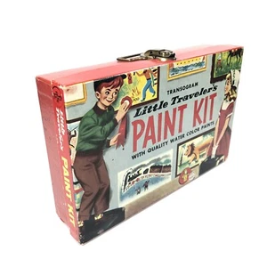 Vintage Little Traveler's Paint Kit Box Suitcase (Box ONLY - EMPTY) AS IS - Picture 1 of 12