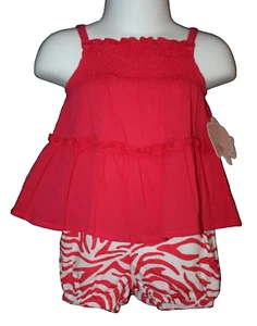 Juego de 2 piezas para niñas - PRIMEROS MOMENTOS - 3 meses de lámina - rosa y cebra - nuevo con etiquetas - Imagen 1 de 5