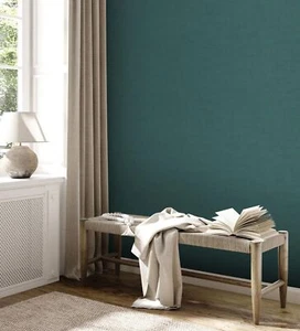 Non-woven wallpaper plaster texture plain petrol metallic 39503-6 (2,54£/1qm) - Picture 1 of 7