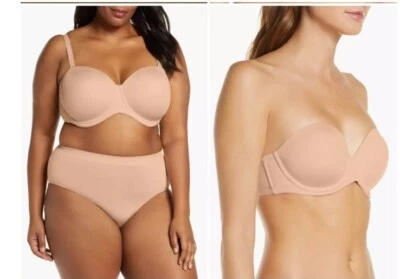 Sujetador convertible sin tirantes Wacoal 854119 alfombra roja con correas talla 32DD desnudo $76 Foto 1 de 3