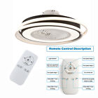 23 Inch Invisible Ceiling Fan Light Dimmable LED Chandelier Lamp Remote Control