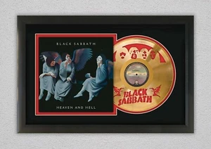 Black Sabbath Heaven and Hell Gold or  Platinum Laser Cut Large Record Display - Picture 1 of 4