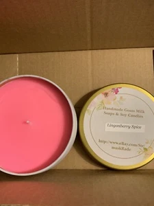 Handgegossene Sojabohnenkerze - Cranberry-Granatapfel - Bild 1 von 2