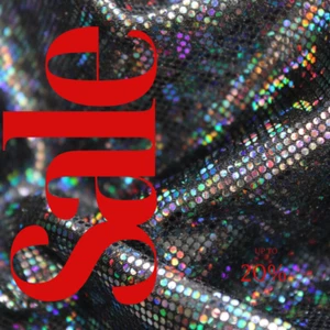 Black Shattered Glass Spandex - 4 Way Stretch Fabric By The Yard - Picture 1 of 4