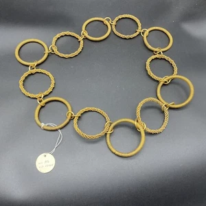 CINTURA IN  METALLO DORATO ANNI 70 VINTAGE - Foto 1 di 7