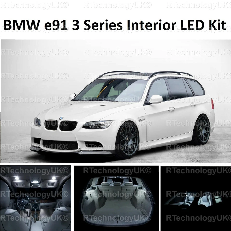 PREMIUM for BMW e91 3 Series Estate 04-12 LED Light UPGRADE WHITE Interior KIT — 第 1/1 张图片