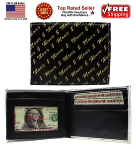 Monedero Dinero $$ Cuero Plegable Billetera - Imagen 1 de 6