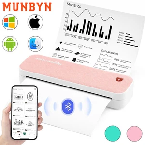 MUNBYN Portable Printers A4/US Letter Travel Printer Bluetooth Thermal Printer - Picture 1 of 11
