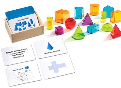MONTESSORIPLUS Geometrische Körper verstehen lernen Montessori Material mit 100 Arbeitskarten