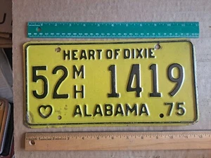 License Plate, Alabama, 1975, 52 M/H (Mobile Home) 1419 - Picture 1 of 1