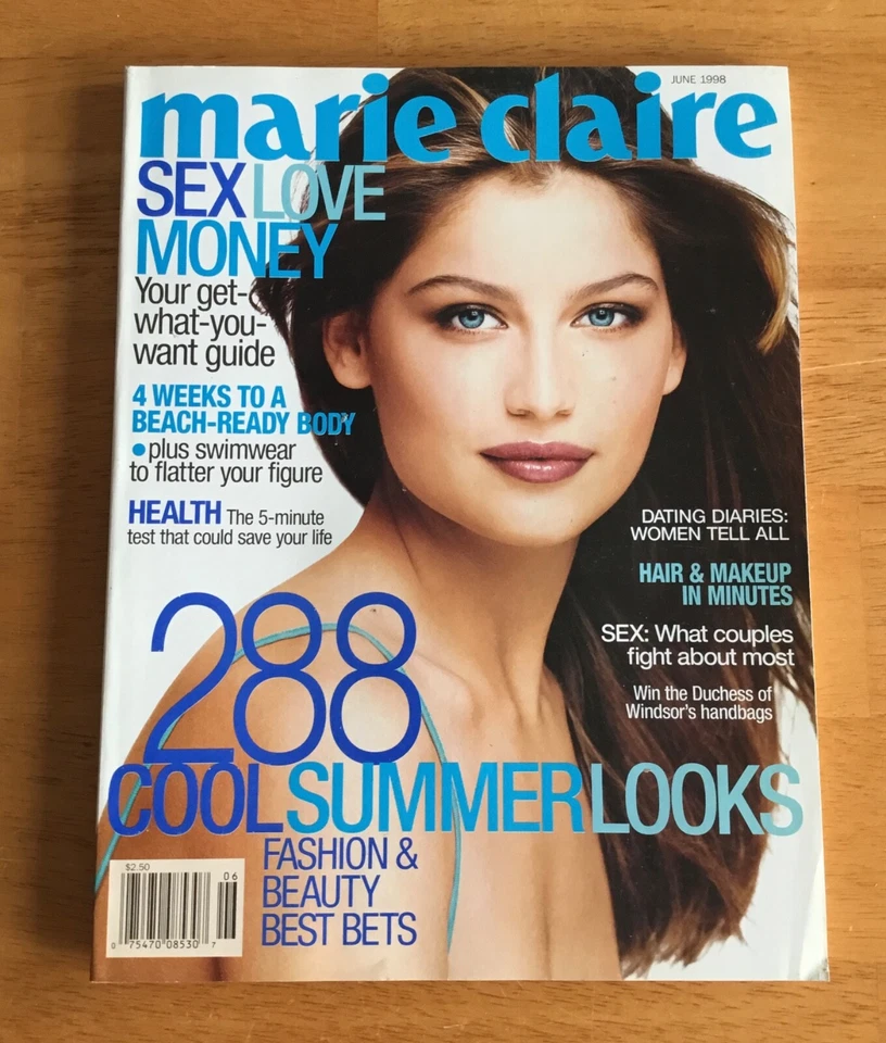 Marie Claire Magazine June 1998 Laetitia Casta Cover No Label Newsstand Foto 1 de 2
