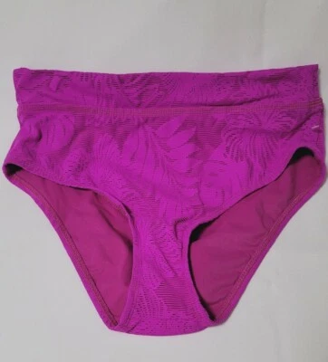 Parte inferior de bikini para mujer púrpura Sun Daze cintura alta talla 10 $46 Foto 1 de 4
