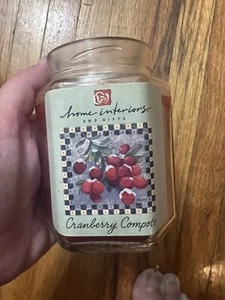 Home Interiors 7.5 Oz Cranberry Compote Candle - Picture 1 of 4
