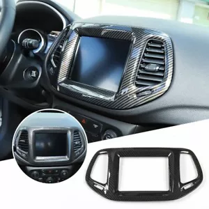 Carbon Fiber 8.4" Dashboard GPS Navigation Panel Cover Trim For Jeep Compass 17+ - Bild 1 von 8