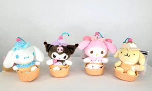 Sanrio My Melody Kuromi Ice Cream Parlor Cinnamoroll Pompompurin 22682 Set of 4 - Picture 1 of 11