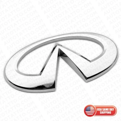 17-22 Infiniti Q60 Rear Luggage Lid Nameplate Emblem Badge Logo Chrome - Image 1 of 4