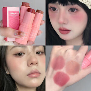 Women Lip and Cheek Tint Blush Cream Crayon Blush Stick For Korean 