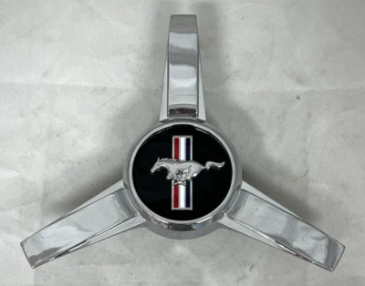 NEW 2005-2009 Ford MUSTANG 3-bar spinner Wheel CHROME Center Hub Cap - Image 1 of 4