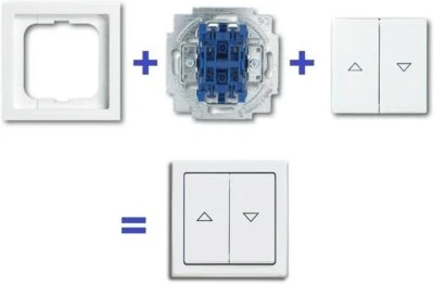 Busch Jäger Komplettset Jalousieschalter Rolladenschalter 2000/4US FUTURE LINEAR - Bild 1 von 2
