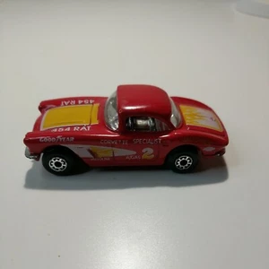 1982 Matchbox 1962 Red Corvette 454 RAT 1/64 Loose Vintage - Picture 1 of 6