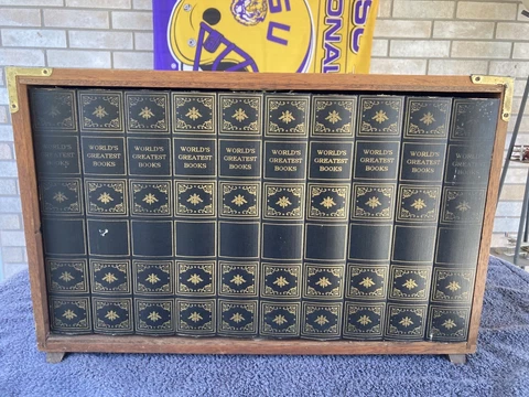 World’s Greatest Book Hidden Bar Revolving Antique Prohibition Liquor Cabinet Cover