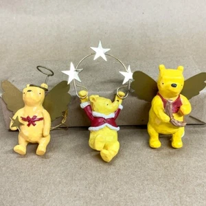 Classic Pooh Christmas Cupid, Angel, & Stars Set of 3 Disney MCF Ornaments - Picture 1 of 11